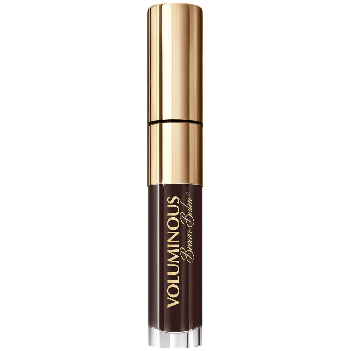 L'Oreal Paris front packaging of Voluminous Brown Balm showing product and shade benefit