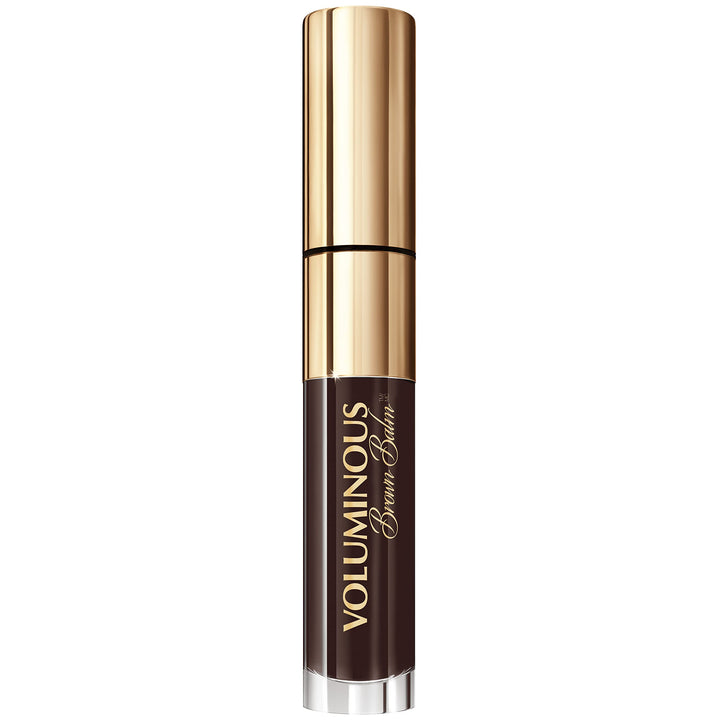 L'Oreal Paris front packaging of Voluminous Brown Balm showing product and shade benefit