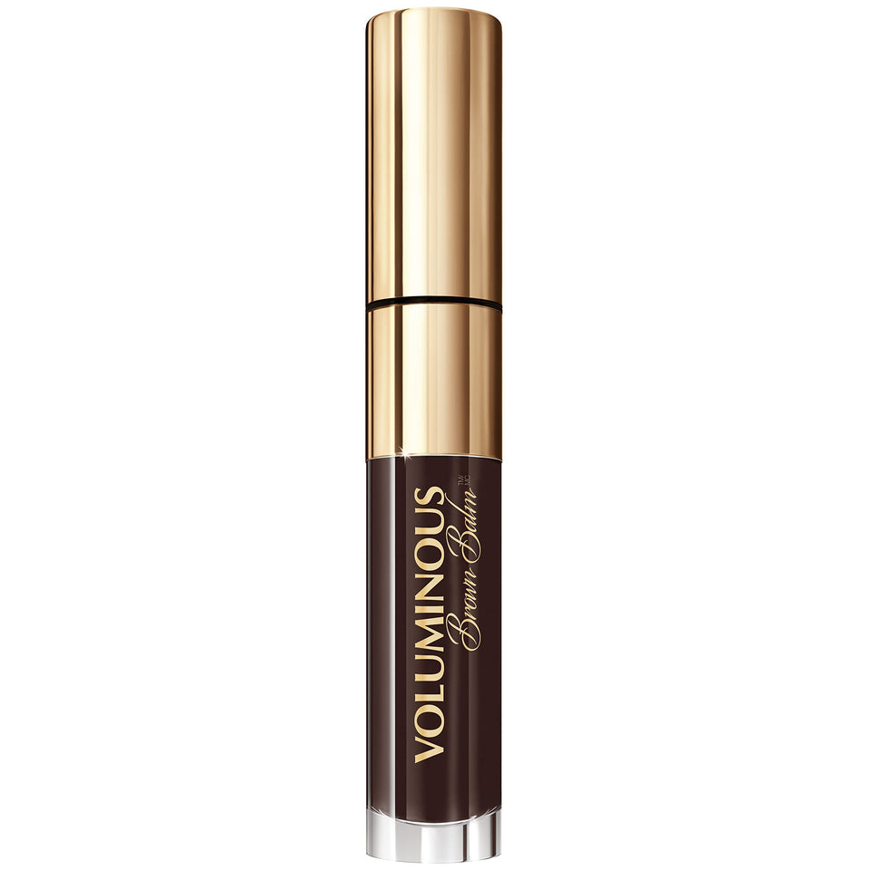 L'Oreal Paris front packaging of Voluminous Brown Balm showing product and shade benefit