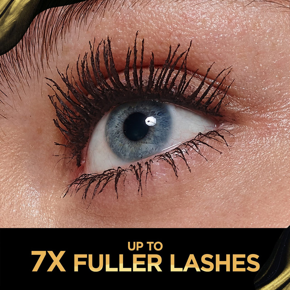 L'Oreal Paris mascara being applied to lashes illustrating lift and separation