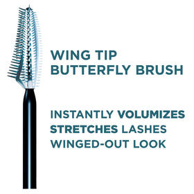 L'Oreal Paris mascara applied on lashes showing stretched length and volume