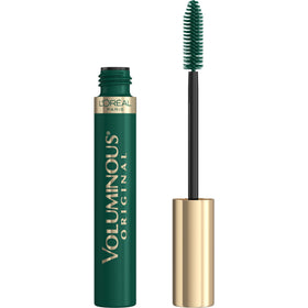 L'Oreal Paris front packaging showing deep green mascara and brand benefit