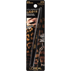 L'Oreal Paris liner next to a coin showing compact size and travel-friendly convenience