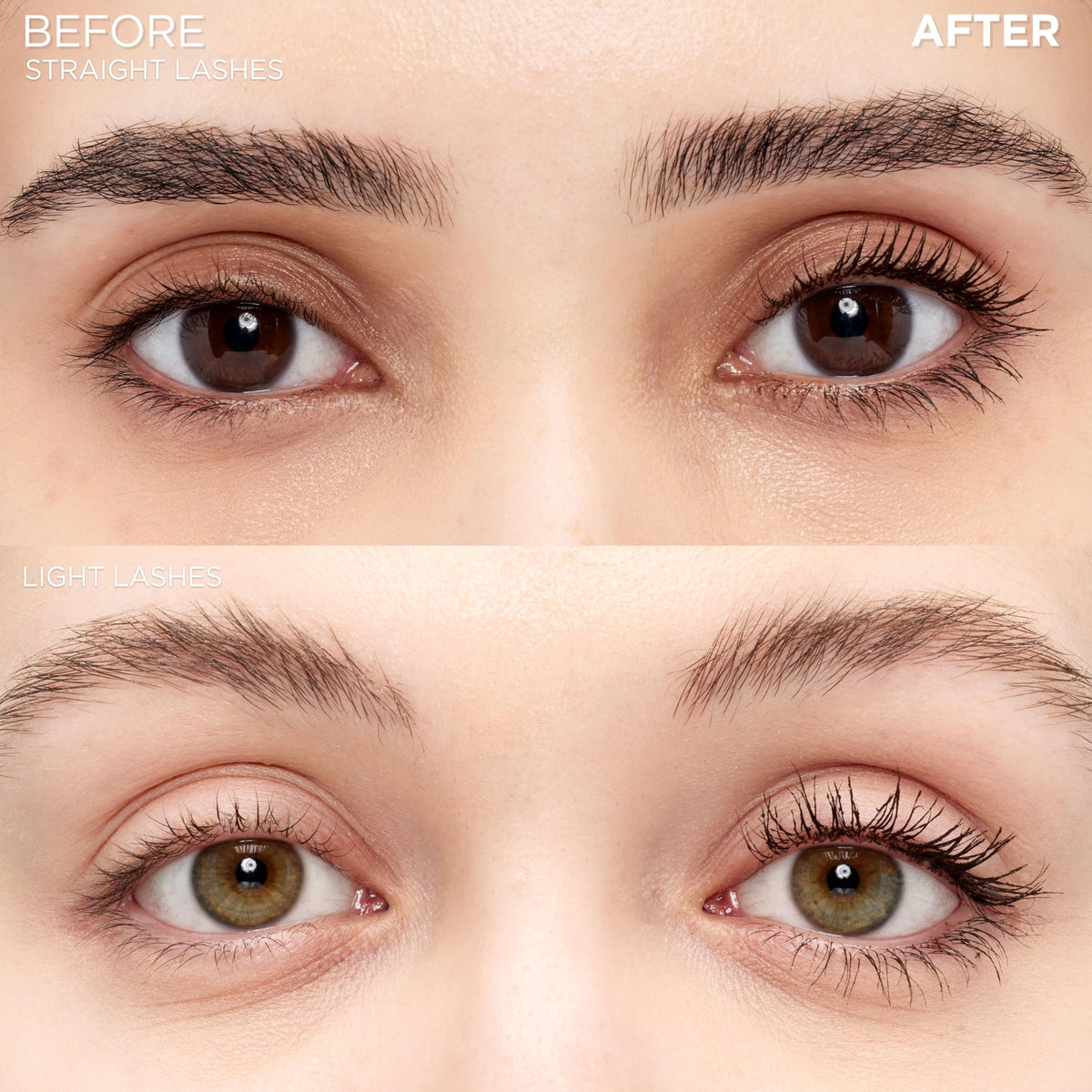 L'Oreal Paris mascara texture swatch illustrating smooth, buildable coverage benefit