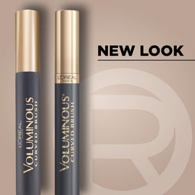 L'Oreal Paris open wand detail highlighting curved brush for even application