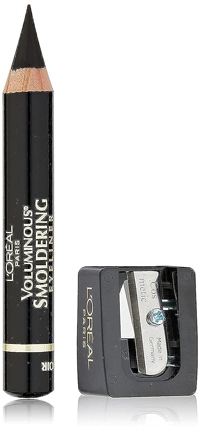 L'Oreal Paris front packaging showing bold kajal pencil and sharpener benefit precision