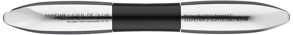 L'Oreal Paris mascara wand close-up highlighting fibers for lengthening benefit