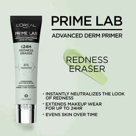 L'Oreal Paris primer texture swatch on skin highlighting smooth, blurring finish and coverage