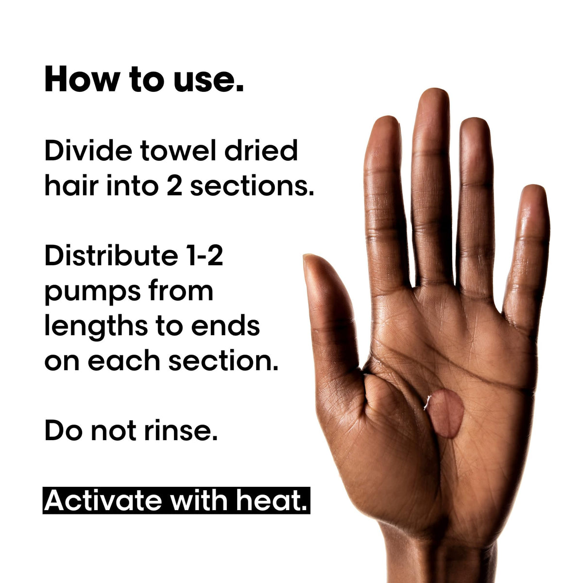 L'Oréal Professionnel applying serum to damp hair for smoother styling and frizz control