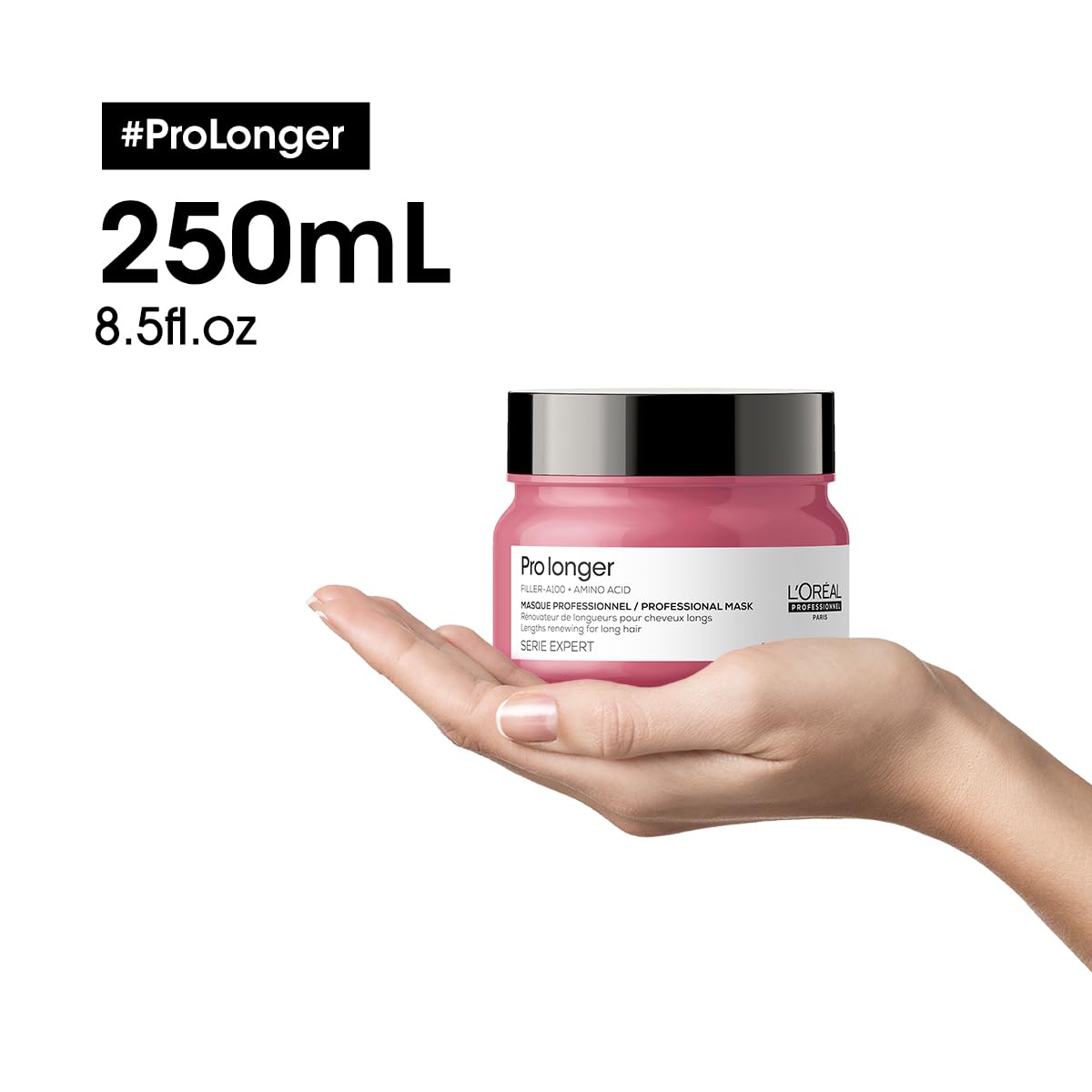 L'Oréal Professionnel applying mask to long hair for smoother ends