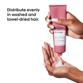 L'Oréal Professionnel before and after ends showing fuller, smoother finish