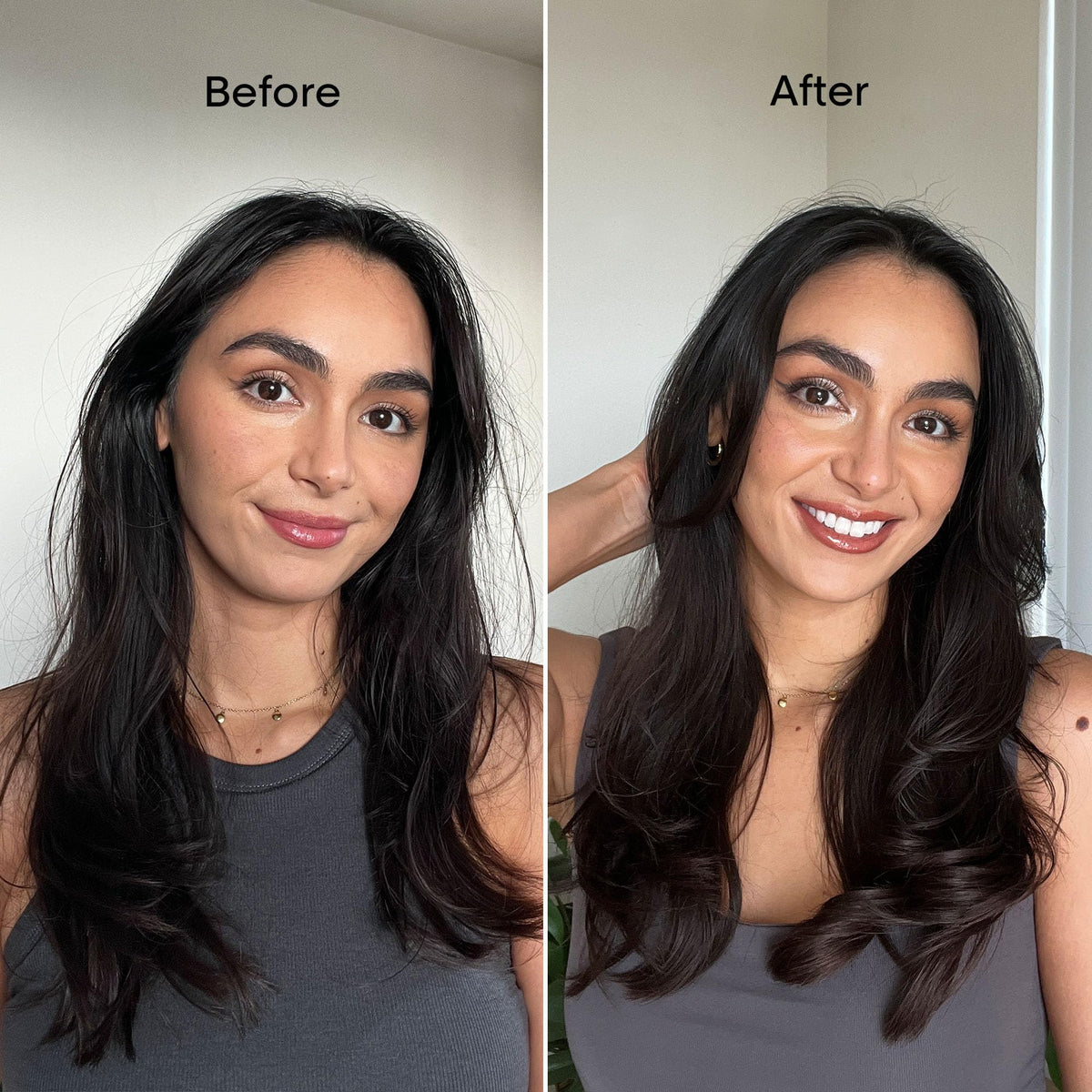 L'Oréal Professionnel before and after lengths showing reduced breakage
