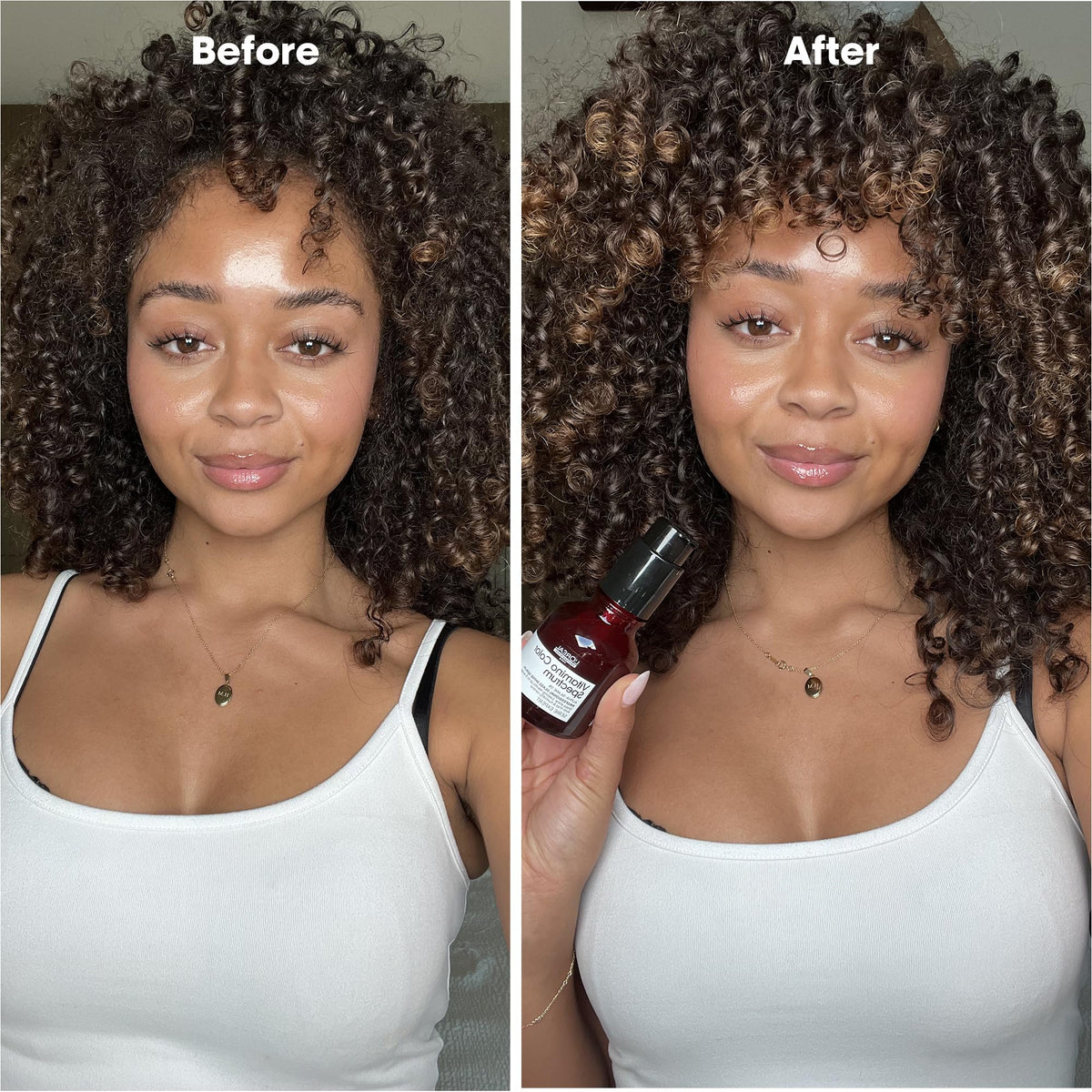 L'Oréal Professionnel serum texture on hand illustrating lightweight, non-greasy feel
