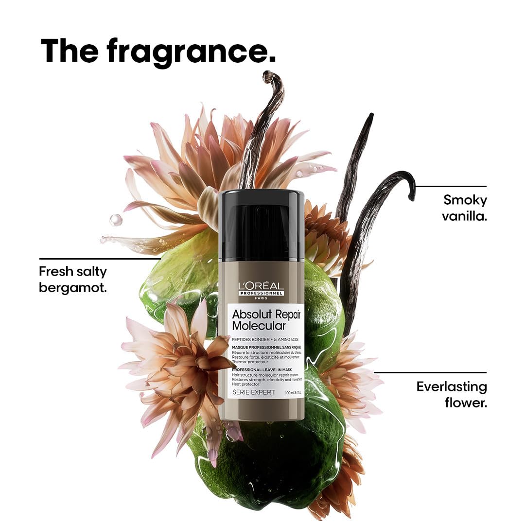 L'Oréal Professionnel Paris applying leave-in to damp hair for heat protection