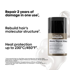 L'Oréal Professionnel Paris bottle held in hand demonstrating travel-friendly size