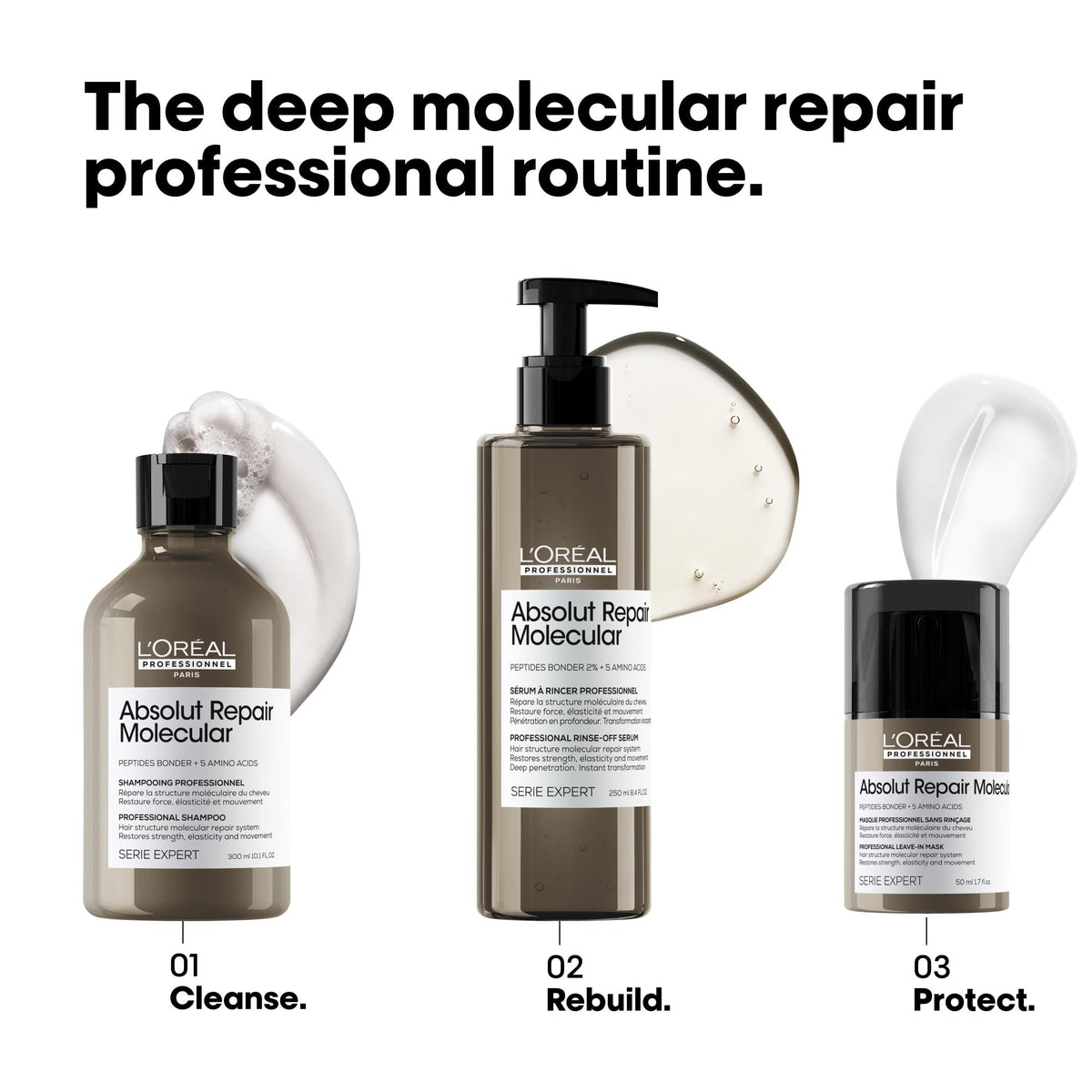 L'Oréal Professionnel Paris label close-up showing key ingredients and bond support