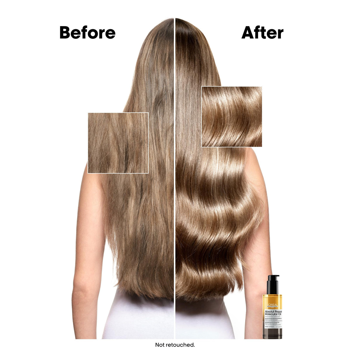 L'Oréal Professionnel close-up of mixed bi-phase blend showing even distribution
