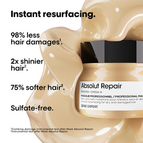 L'Oréal Professionnel Paris mask creamy texture close-up demonstrating rich hydration benefit