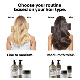 L'Oréal Professionnel shampoo with rinse-off serum to show recommended pairing