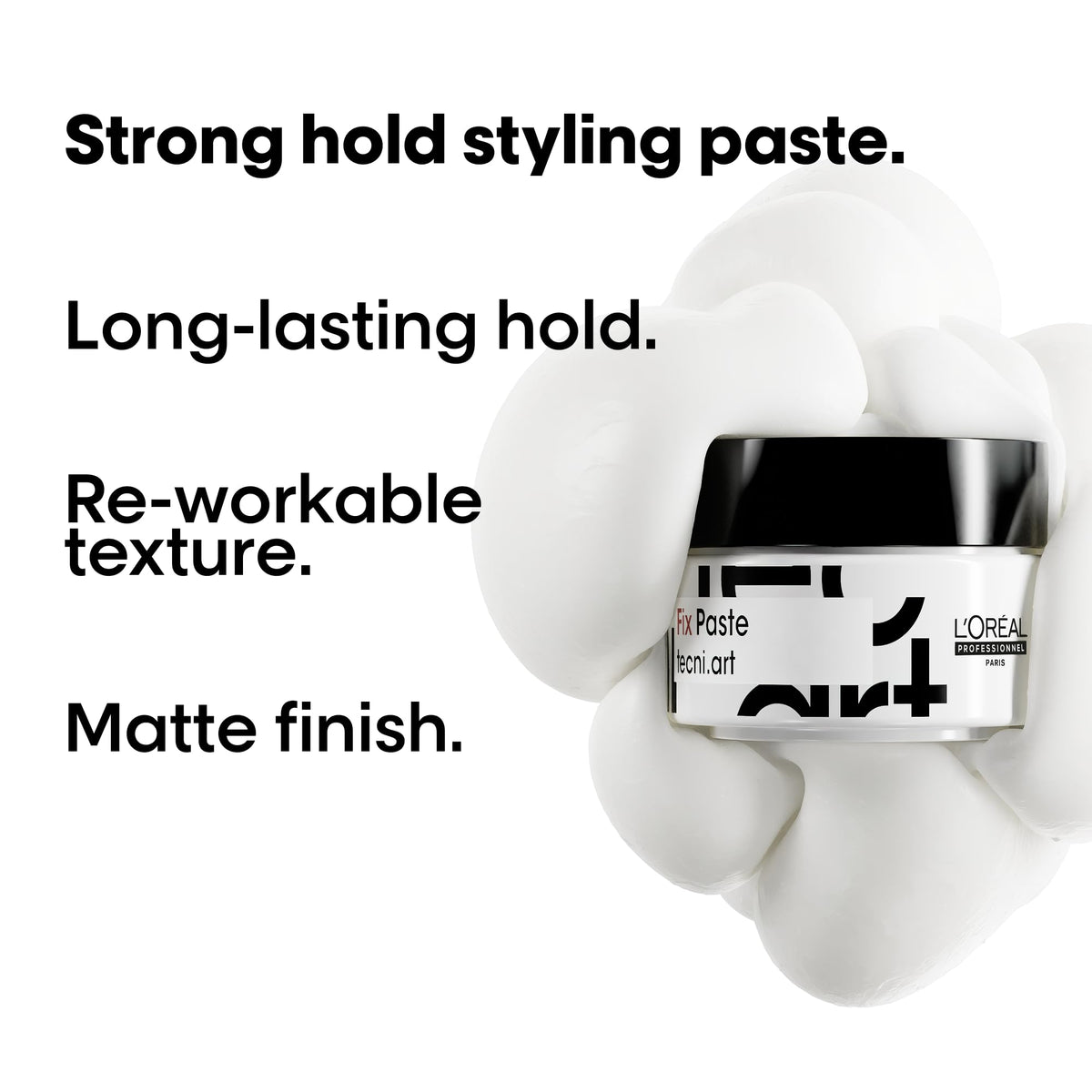 L'Oréal Professionnel Paris paste on hand ready to apply, demonstrating easy spread and controlled hold