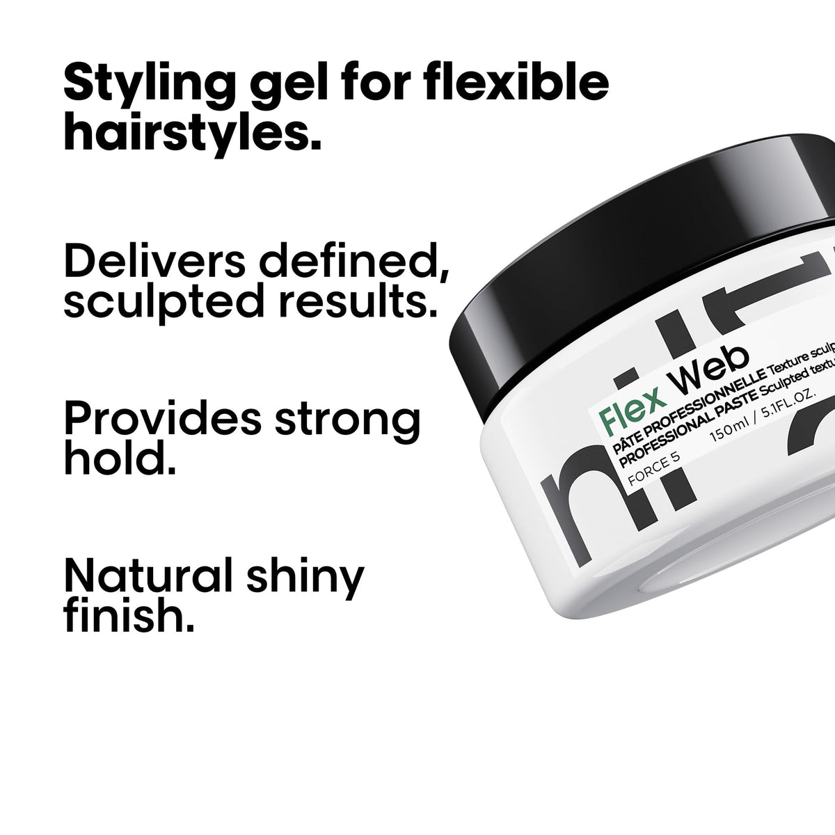L'Oréal Professionnel paste on palms ready to apply for flexible, strong hold