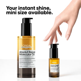 L'Oréal Professionnel before and after ends comparison showing smoother, repaired tips