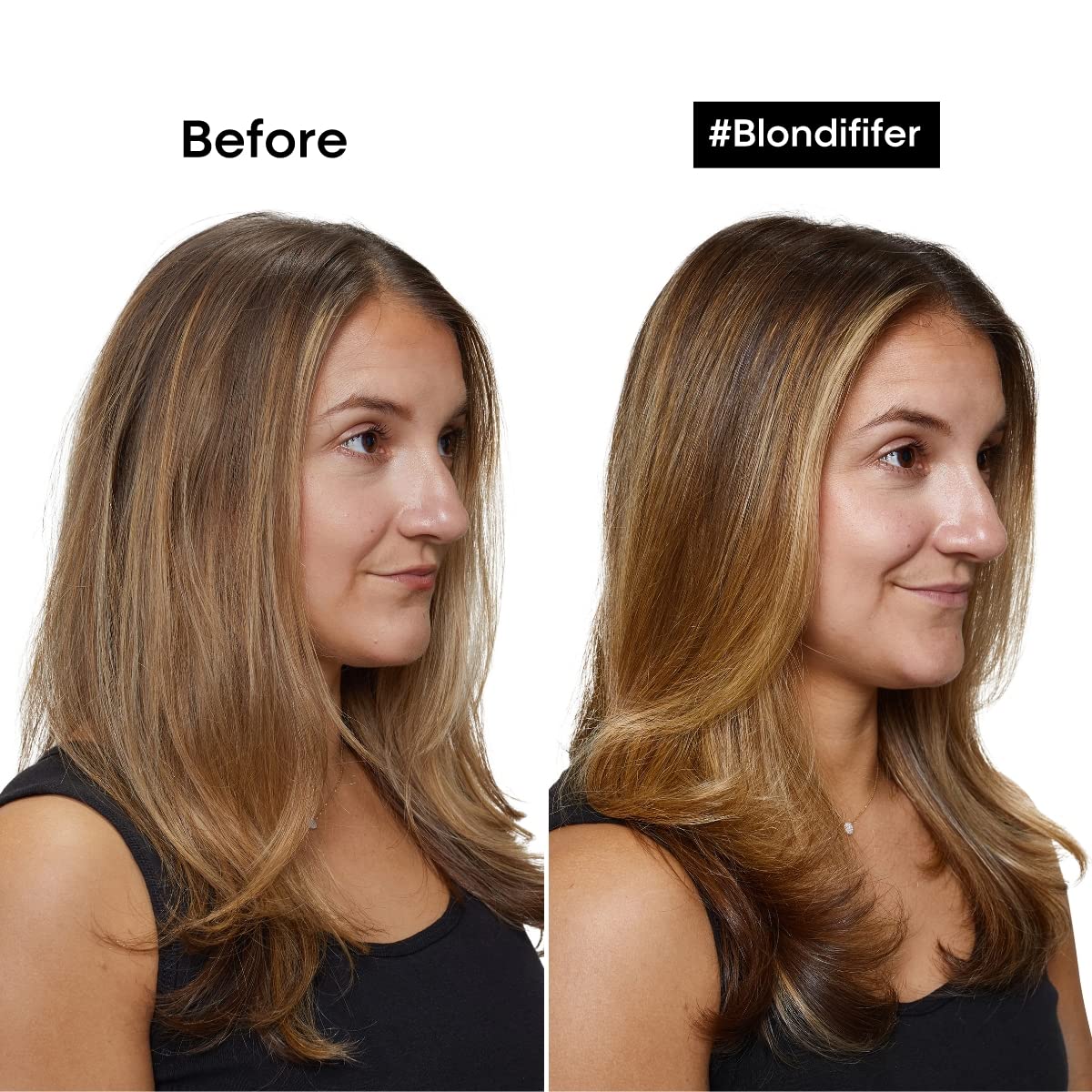 L'Oréal Professionnel label and pump detail highlighting professional formulation
