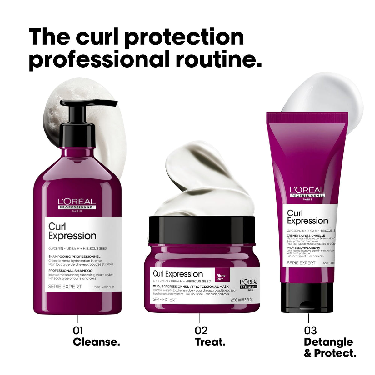 L'Oréal Professionnel can next to hand to show mousse size and easy grip