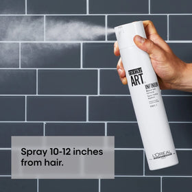 L'Oréal Professionnel label close-up showing formulation details benefit