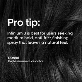 L'Oréal Professionnel bottle in hand showing size and travel-friendly benefit