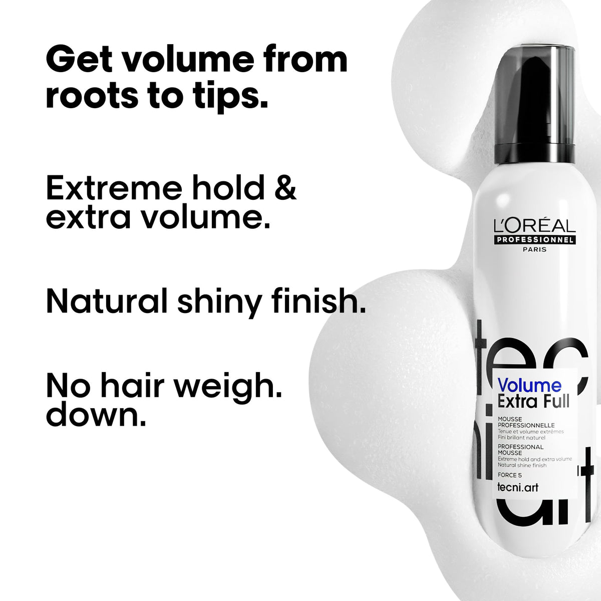 L'Oréal Professionnel application on damp hair for root lift and volume