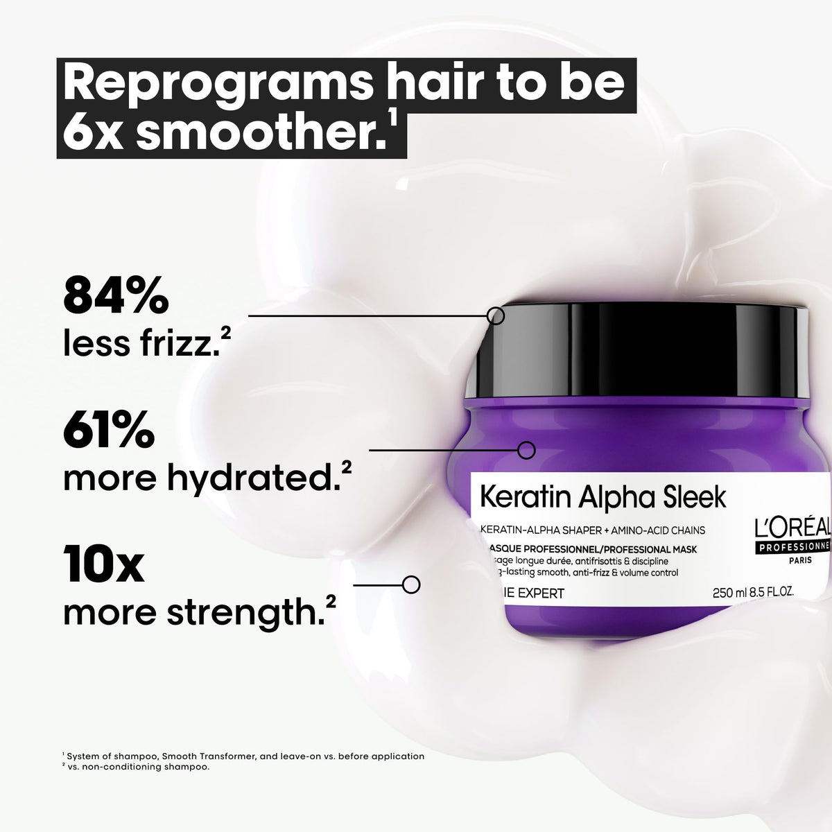 L'Oréal Professionnel application in hands demonstrating easy spread and even coverage