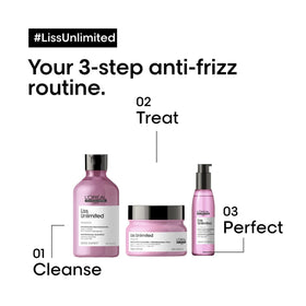 L'Oréal Professionnel Paris shampoo in shower demonstrating easy lather and smoothing benefit