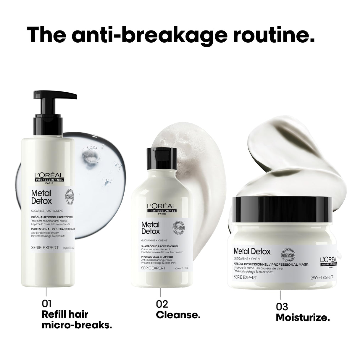 L'Oréal Professionnel on bathroom shelf within a color-care routine setting