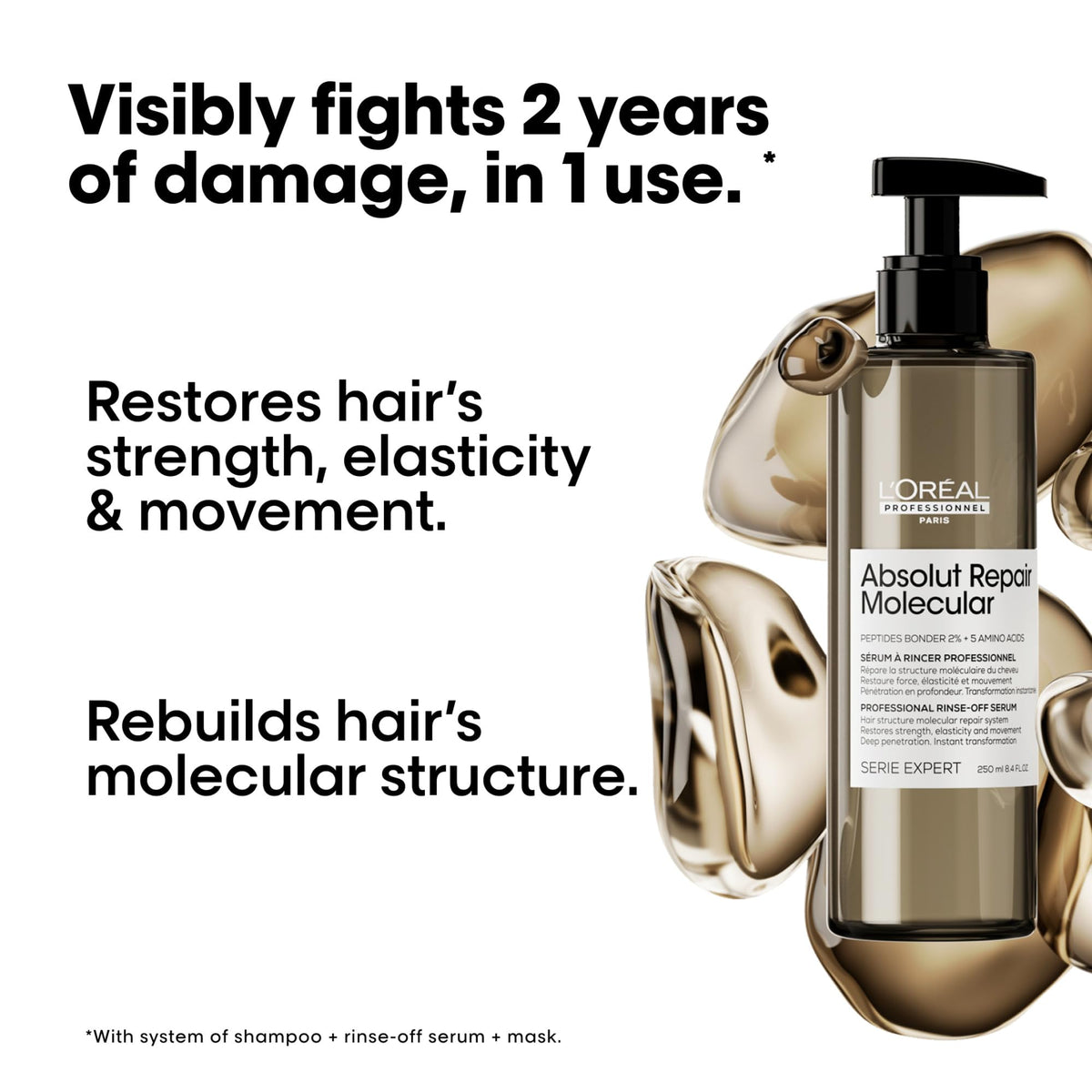 L'Oréal Professionnel Paris pump detail highlighting controlled dispensing for precise use