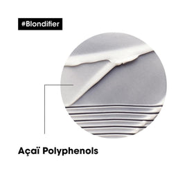 L'Oréal Professionnel Paris Blondifier applied to blonde hair to reduce brassiness
