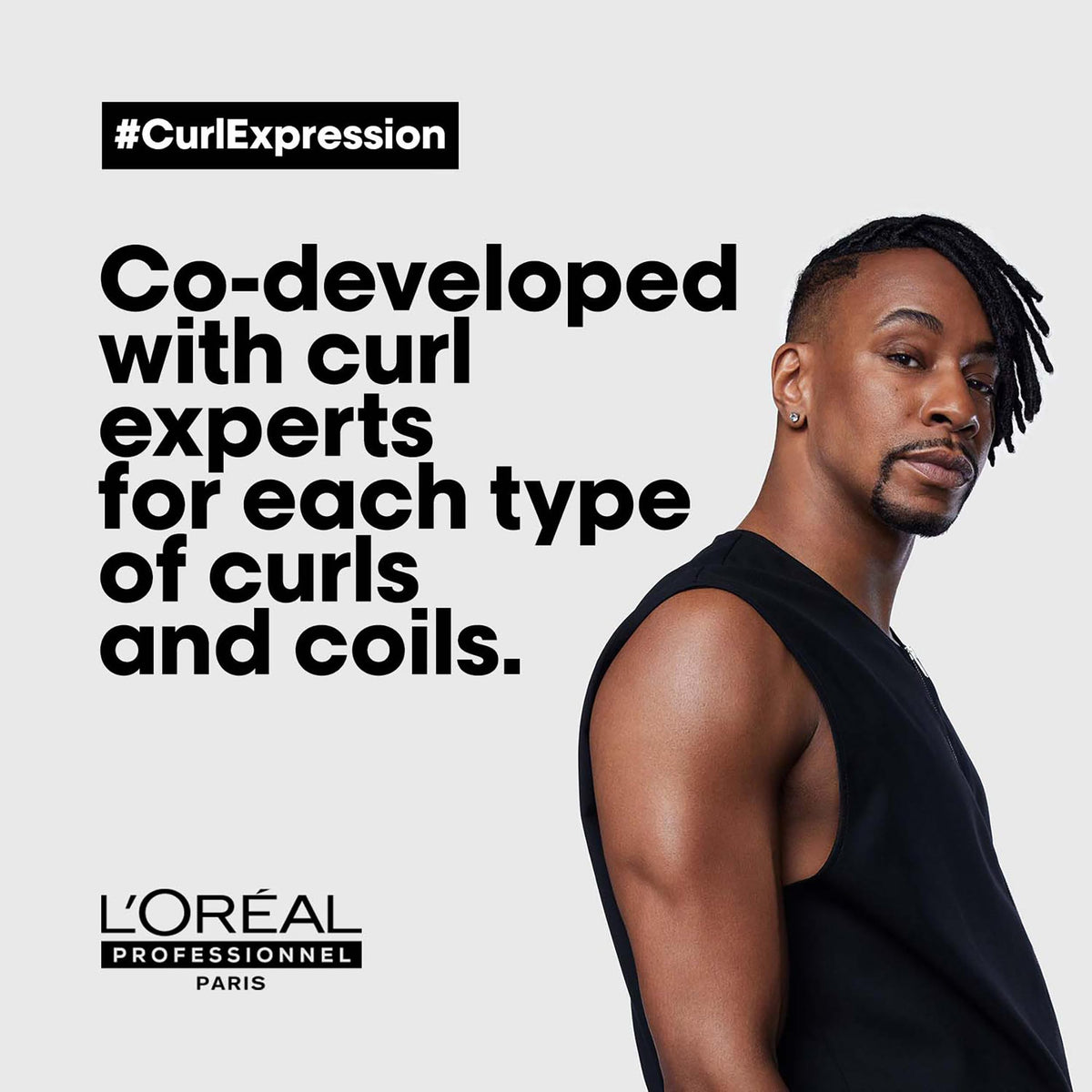 L'Oréal Professionnel Paris label close-up highlighting paraben-free formulation