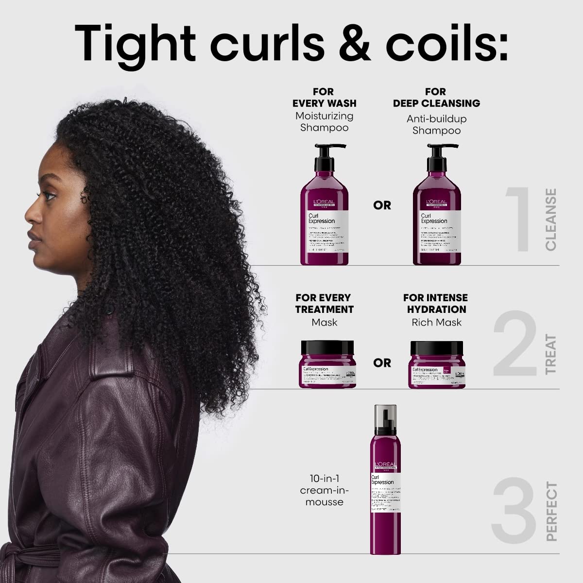 L'Oréal Professionnel Paris jar in hand showing true size and travel-friendly benefit
