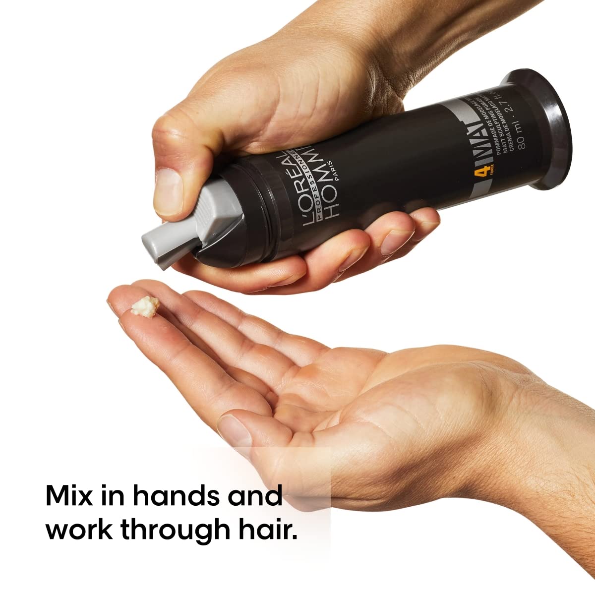 L'Oréal Professionnel jar beside common objects showing compact travel-friendly size