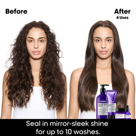 L'Oréal Professionnel glossy serum texture close-up for smoothness benefit