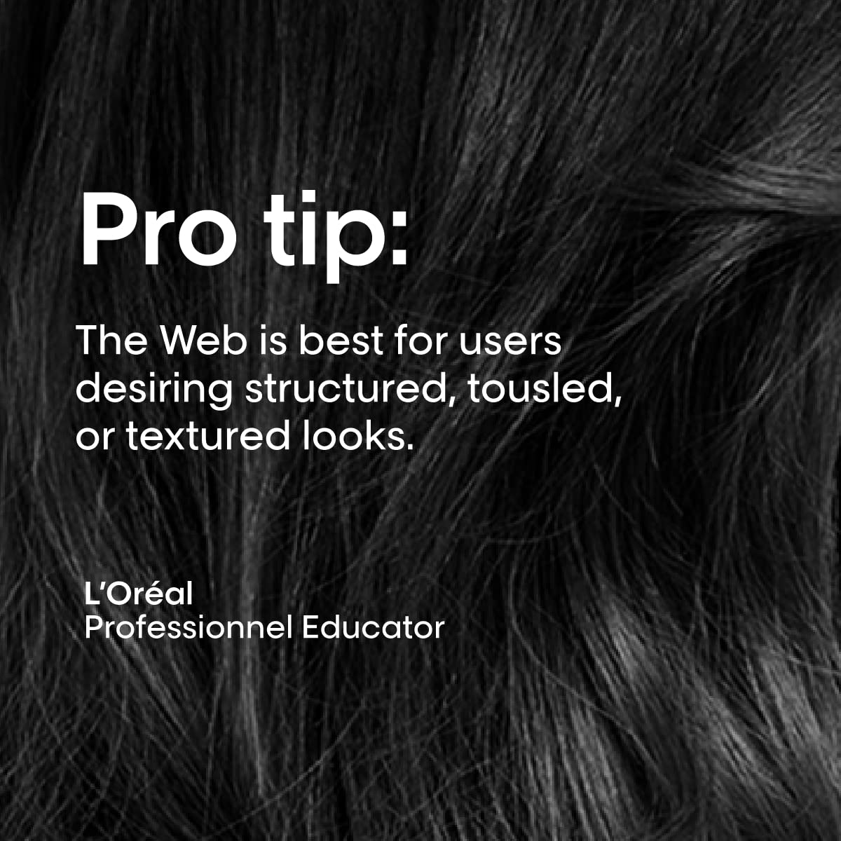 L'Oréal Professionnel jar next to hand showing product size and convenient portability