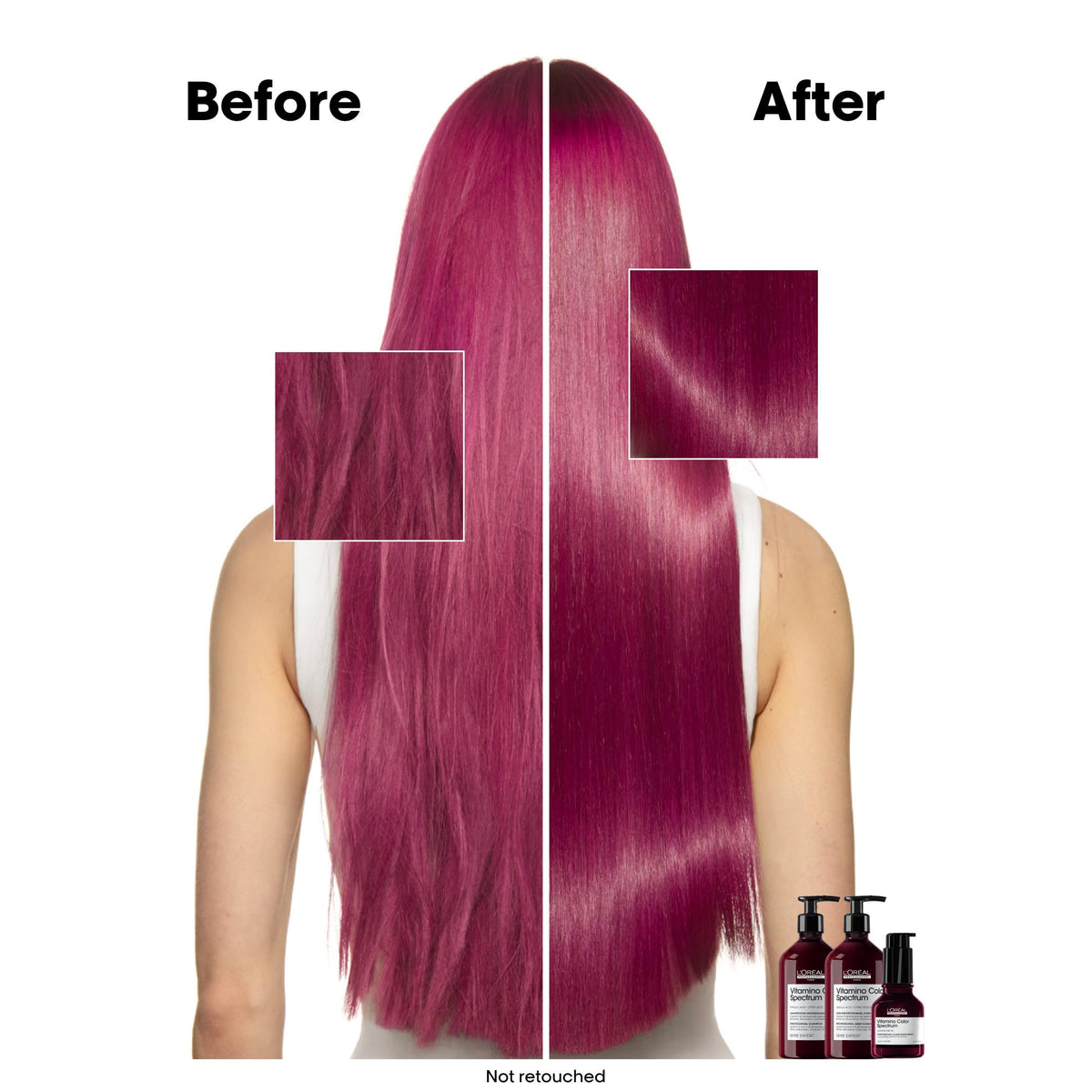 L'Oréal Professionnel pump dispensing the conditioner for controlled, mess-free application
