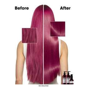 L'Oréal Professionnel pump dispensing the conditioner for controlled, mess-free application