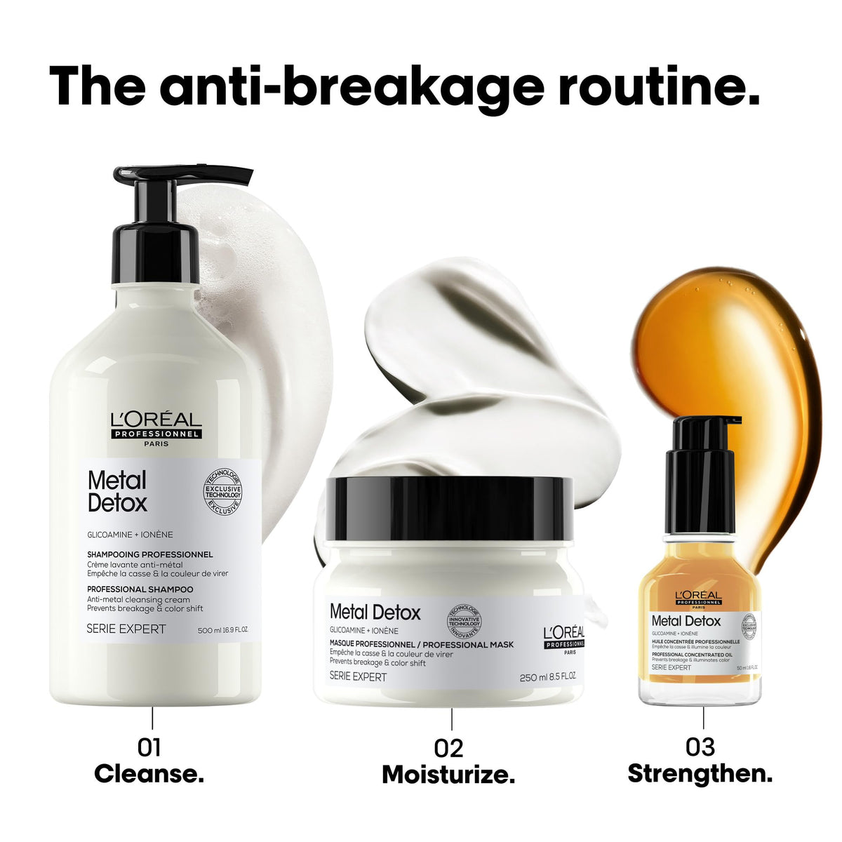 L'Oréal Professionnel bottle held in hand showing product scale and travel readiness