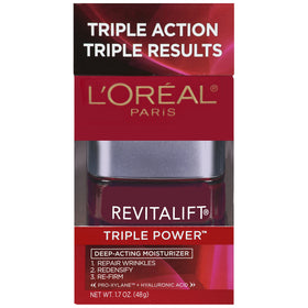 L'Oreal Paris jar front view showing label and compact packaging benefit: clear identification