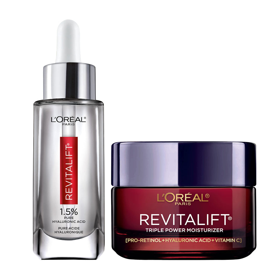L'Oreal Paris Revitalift front packaging showing dual product benefits