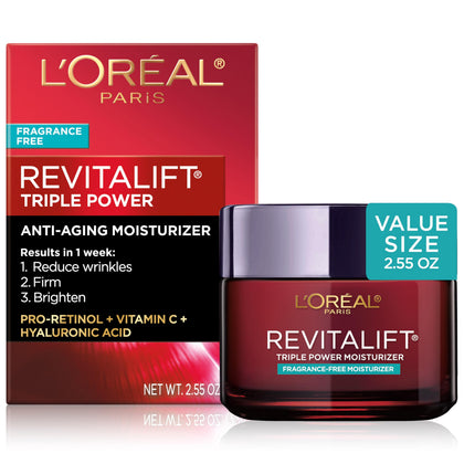 L'Oreal Paris front packaging showing product and brand benefits