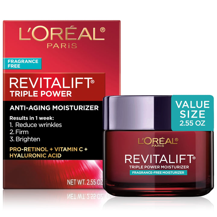 L'Oreal Paris front packaging showing product and brand benefits