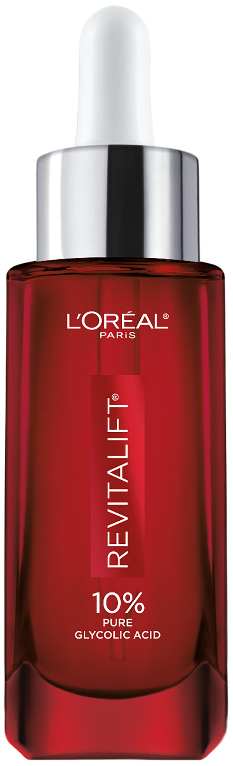 L'Oreal Paris Revitalift front packaging showing bottle and box for clear product ID and confidence