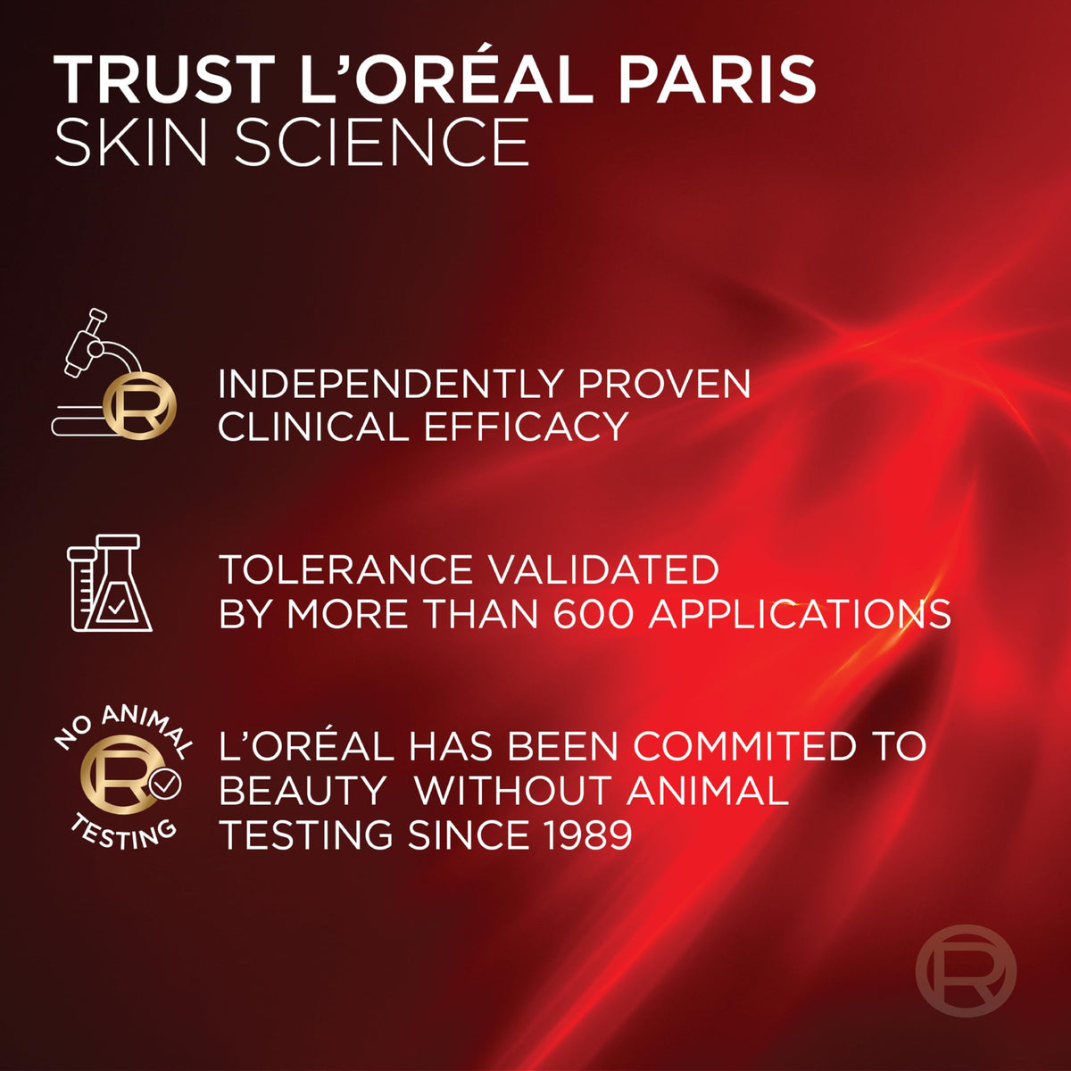 L'Oreal Paris texture before and after swatch showing smoother skin